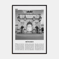 München Travel B&W Poster