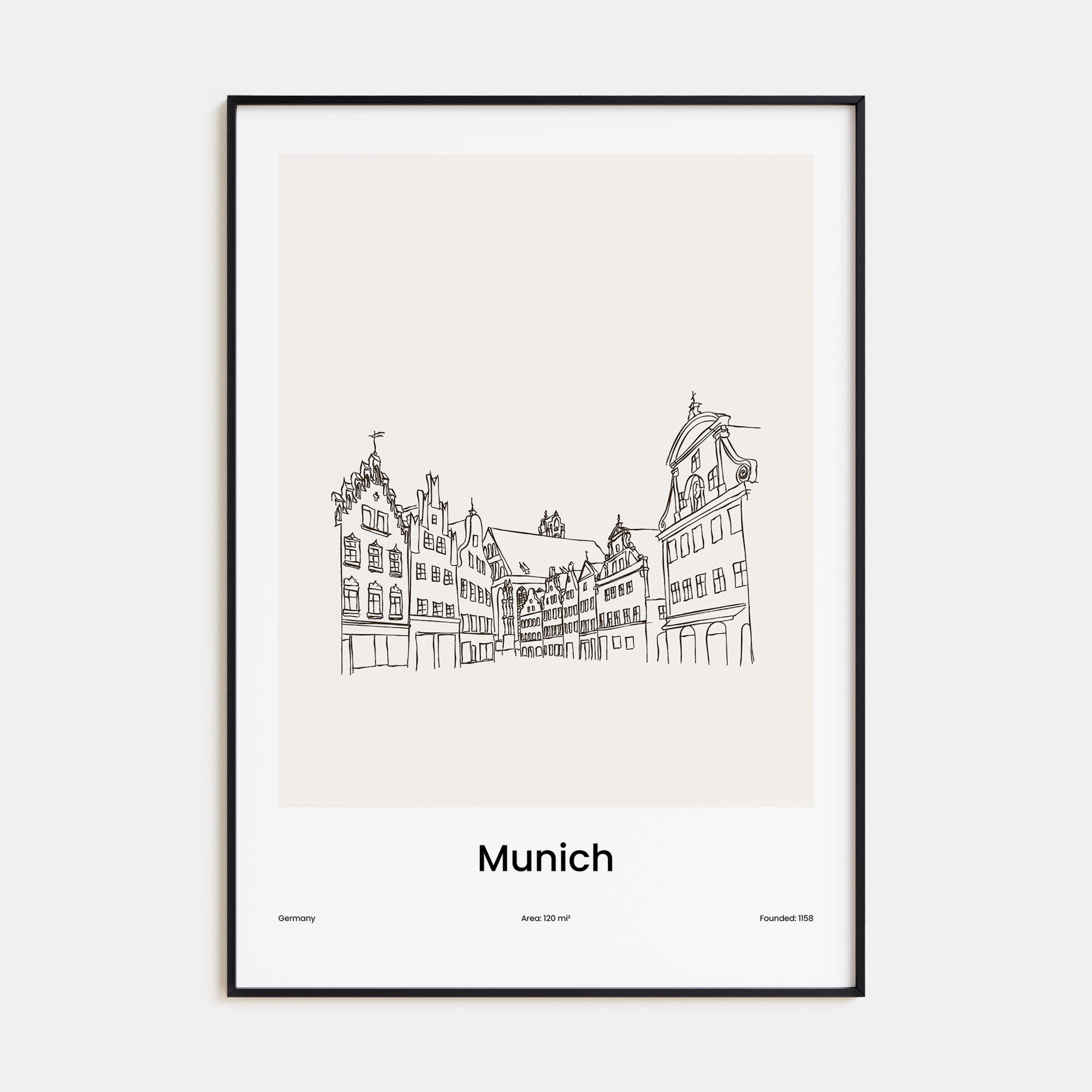 Munich Drawn Poster