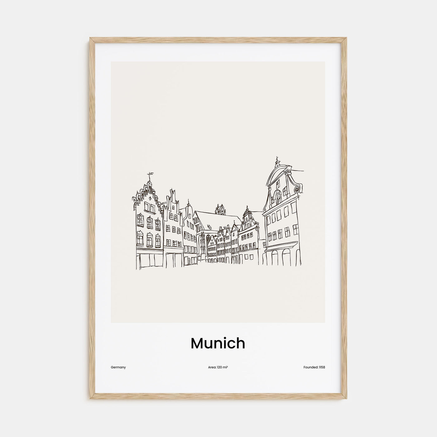 Munich Drawn Poster