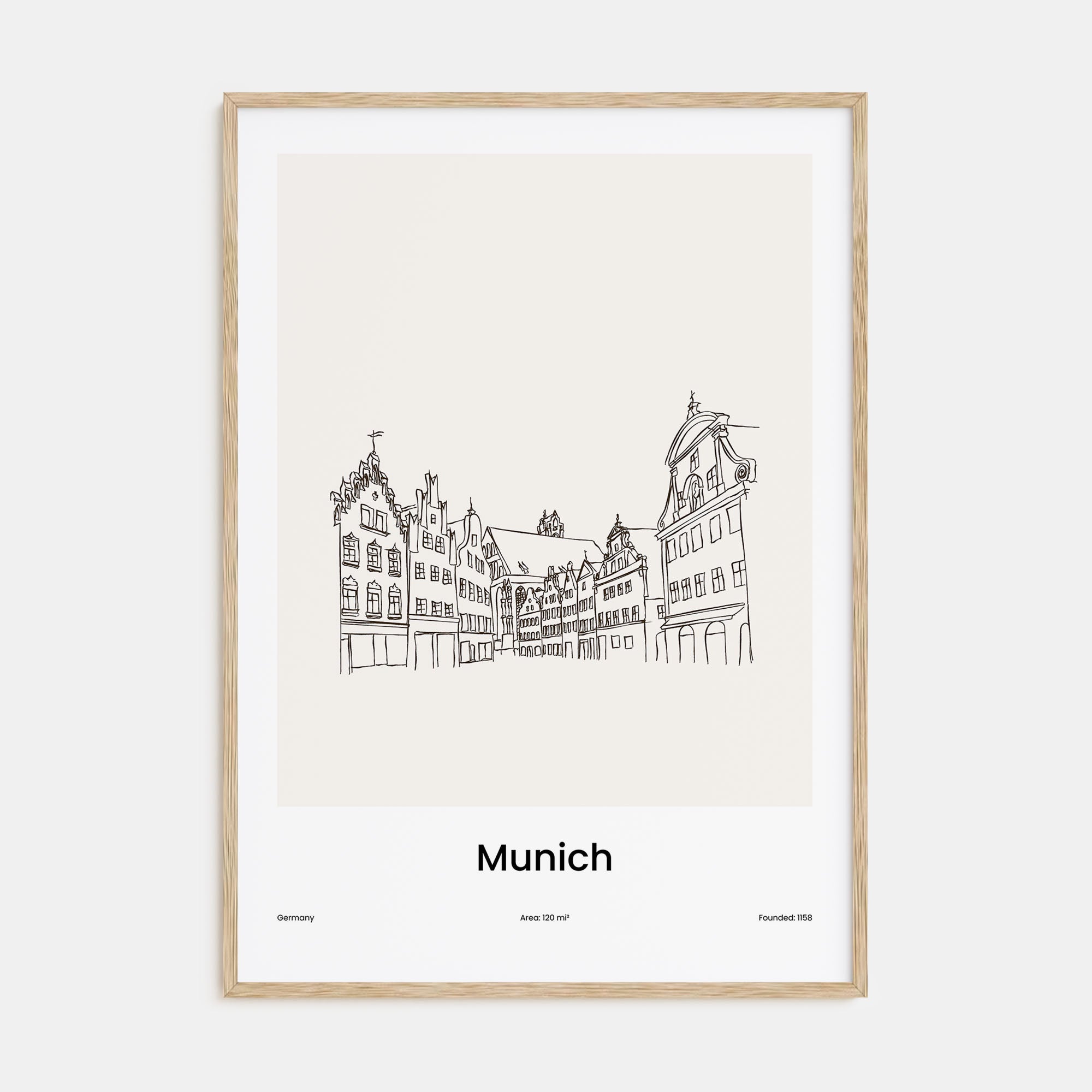 Munich Drawn Poster
