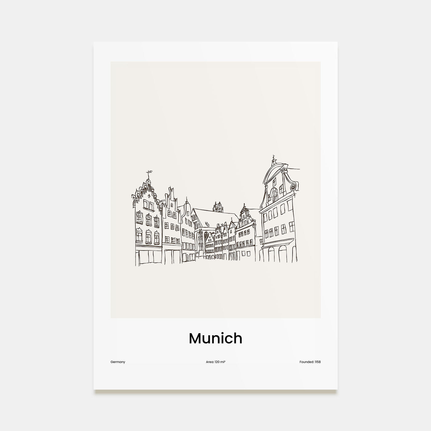 Munich Drawn Poster