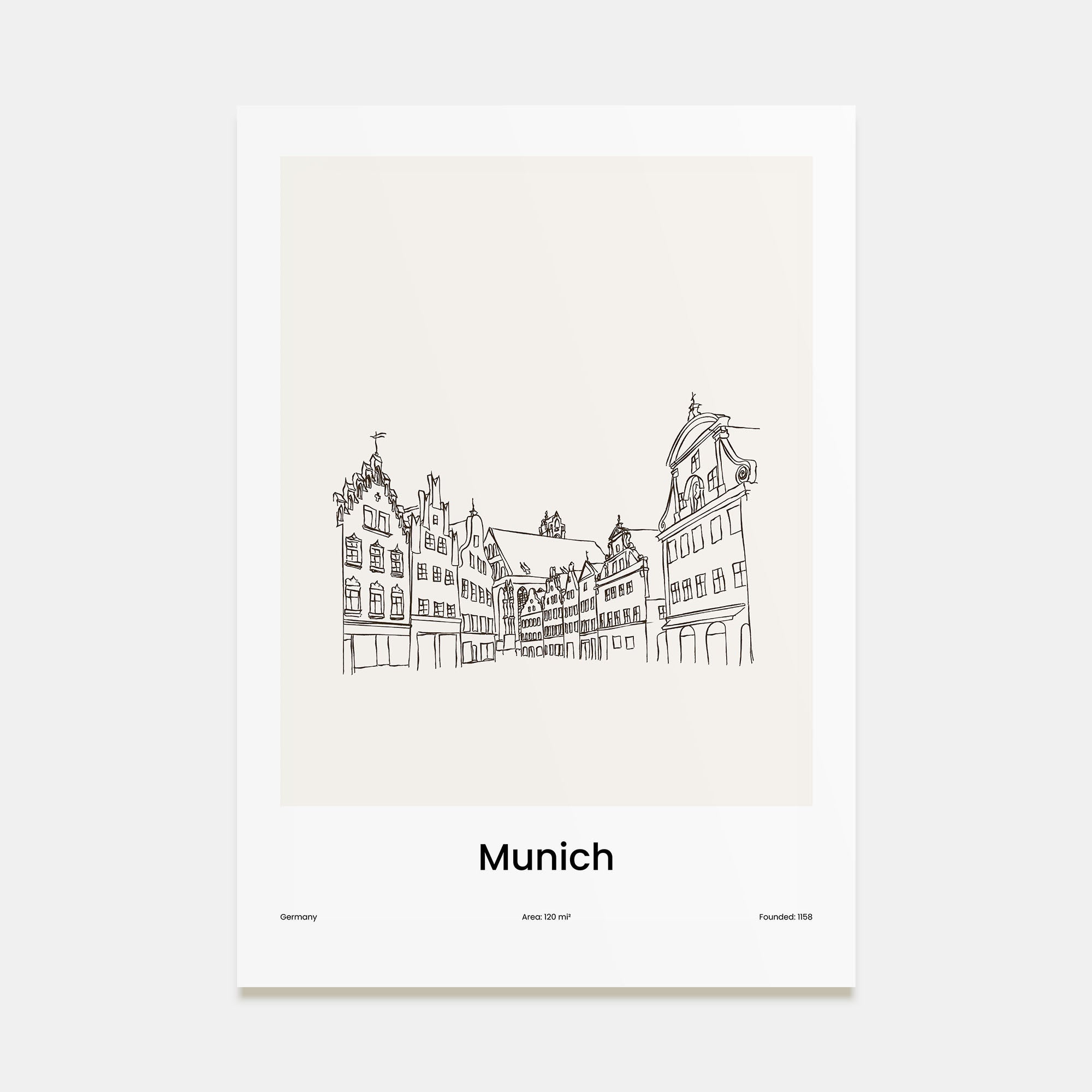 Munich Drawn Poster