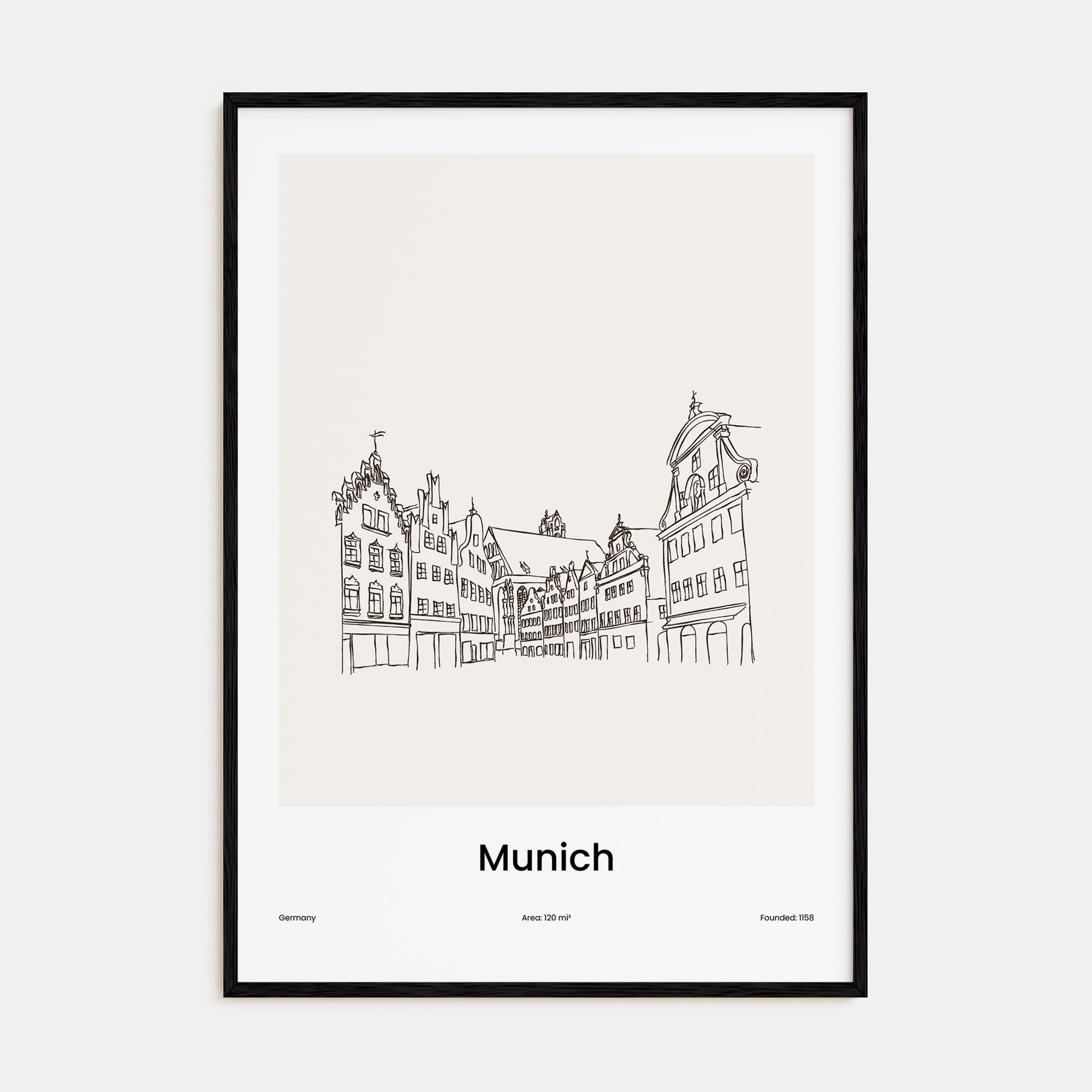 Munich Drawn Poster