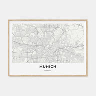 Munich Map Landscape Poster
