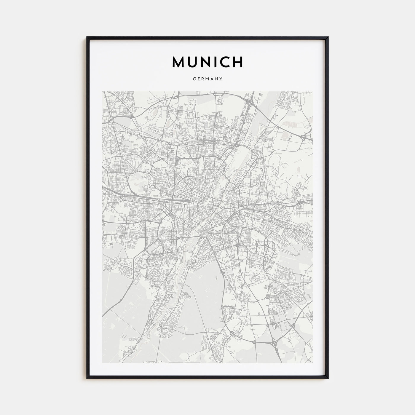 Munich Map Portrait Poster