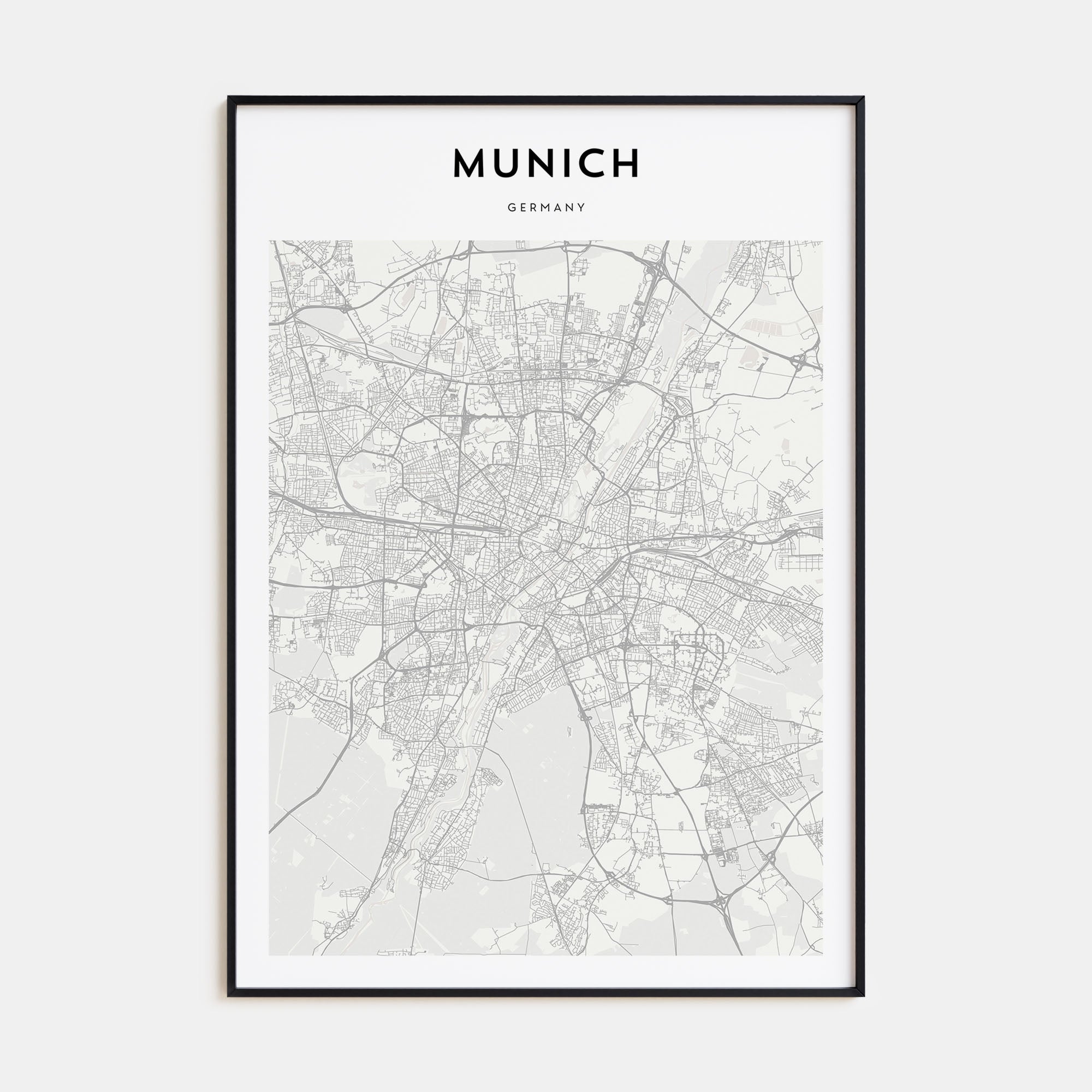 Munich Map Portrait Poster