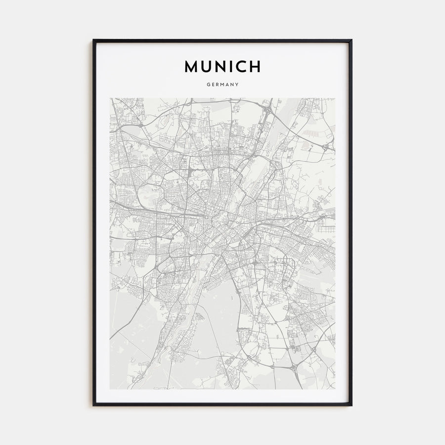 Munich Map Portrait Poster