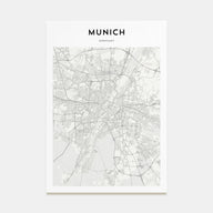 Munich Map Portrait Poster