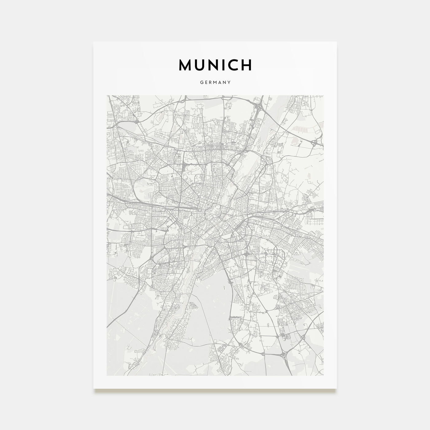 Munich Map Portrait Poster
