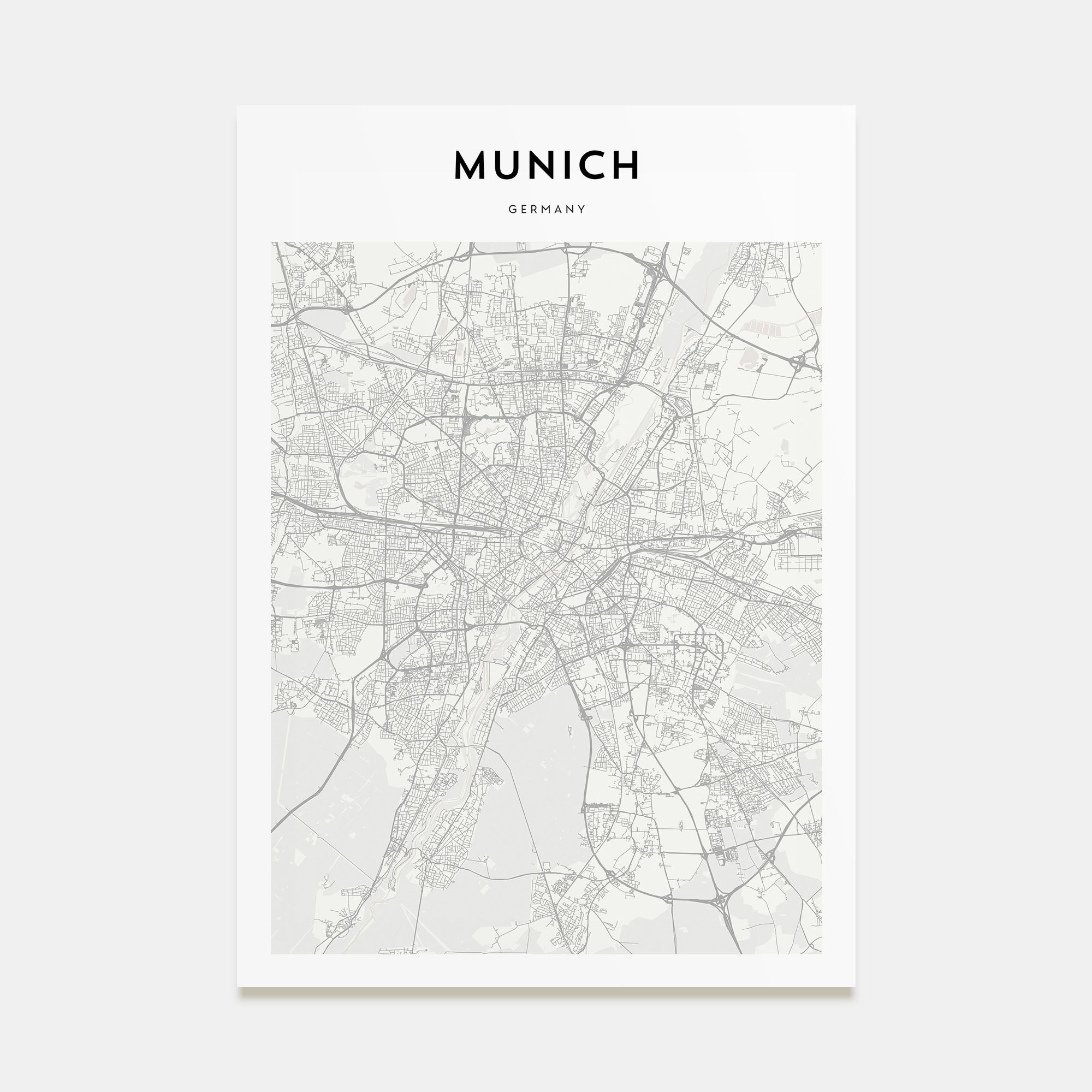 Munich Map Portrait Poster