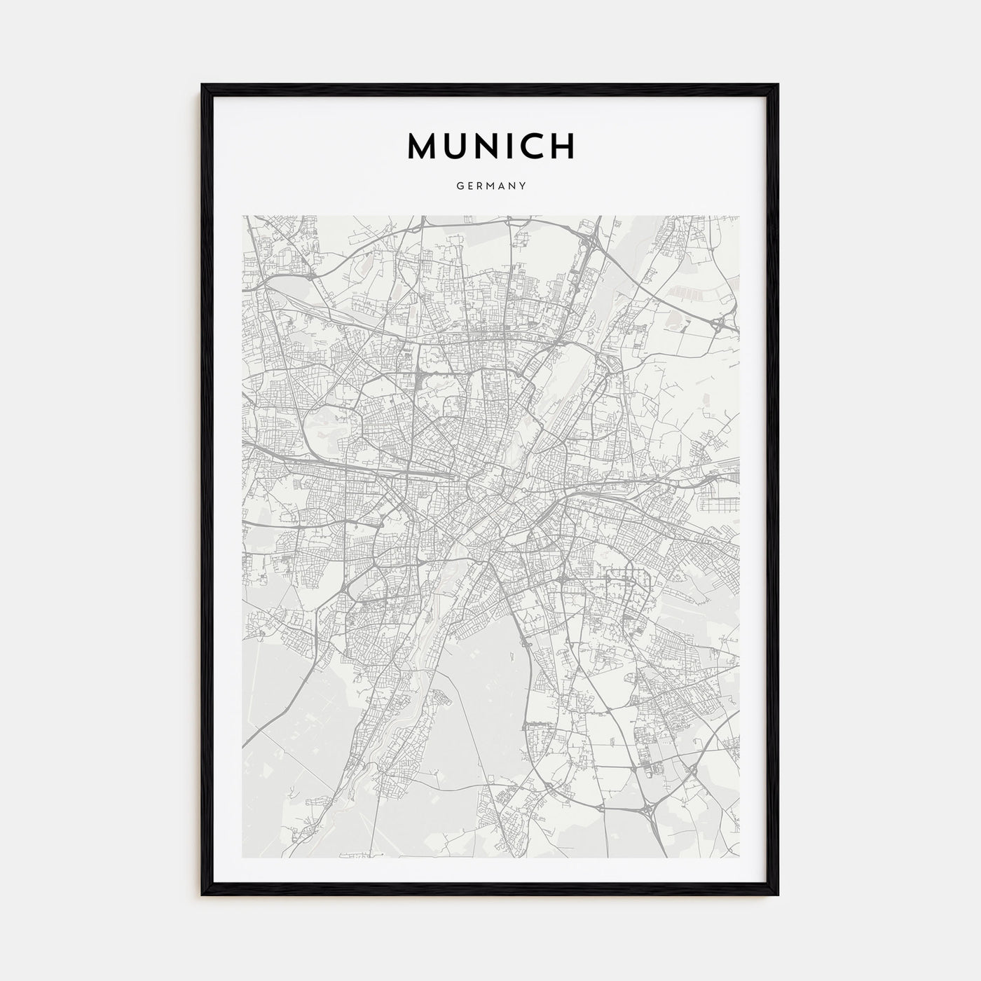 Munich Map Portrait Poster
