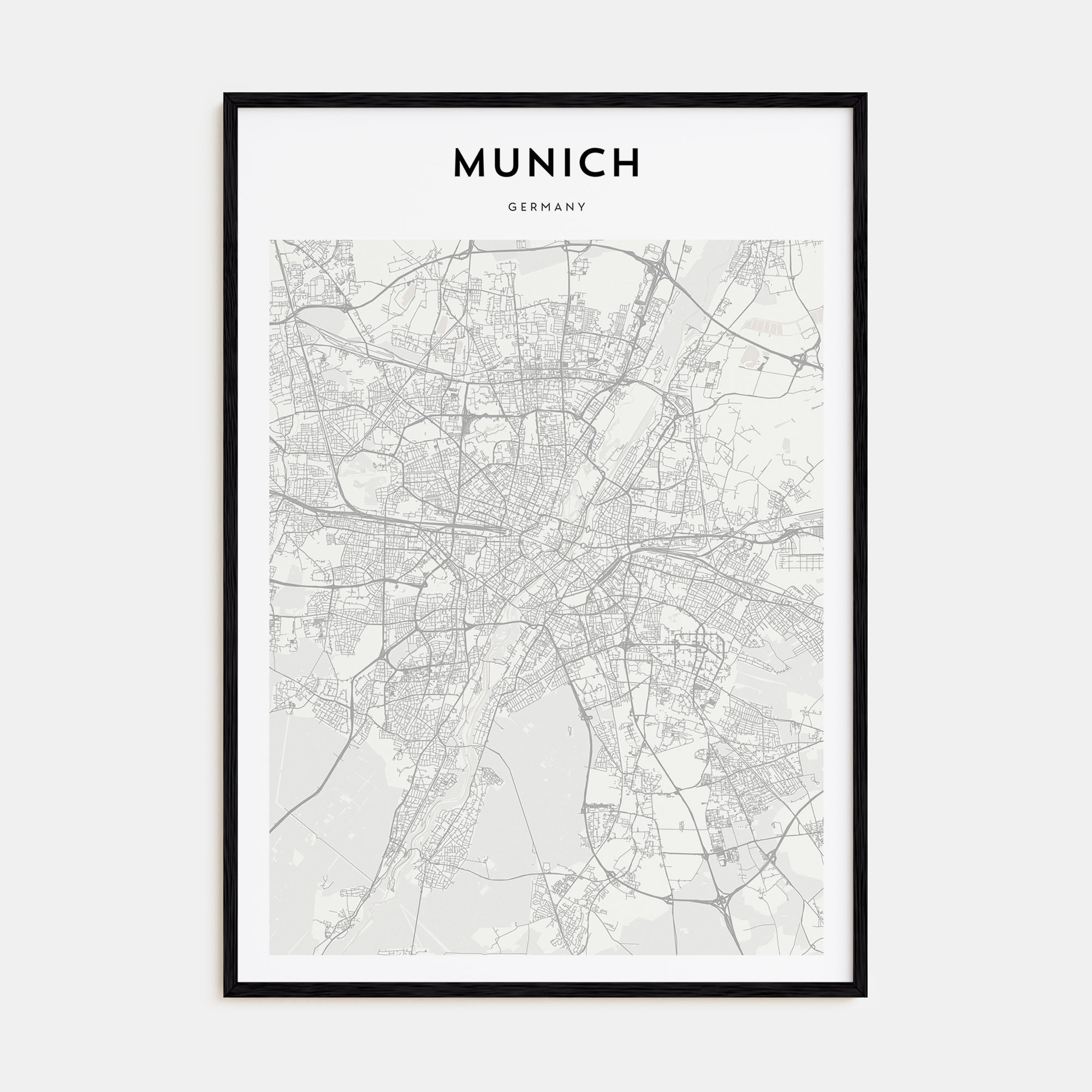 Munich Map Portrait Poster