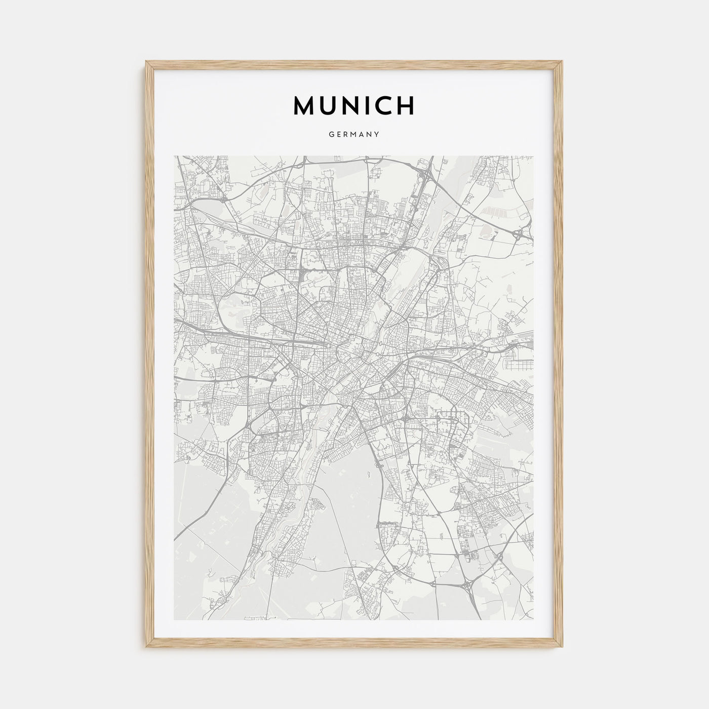 Munich Map Portrait Poster