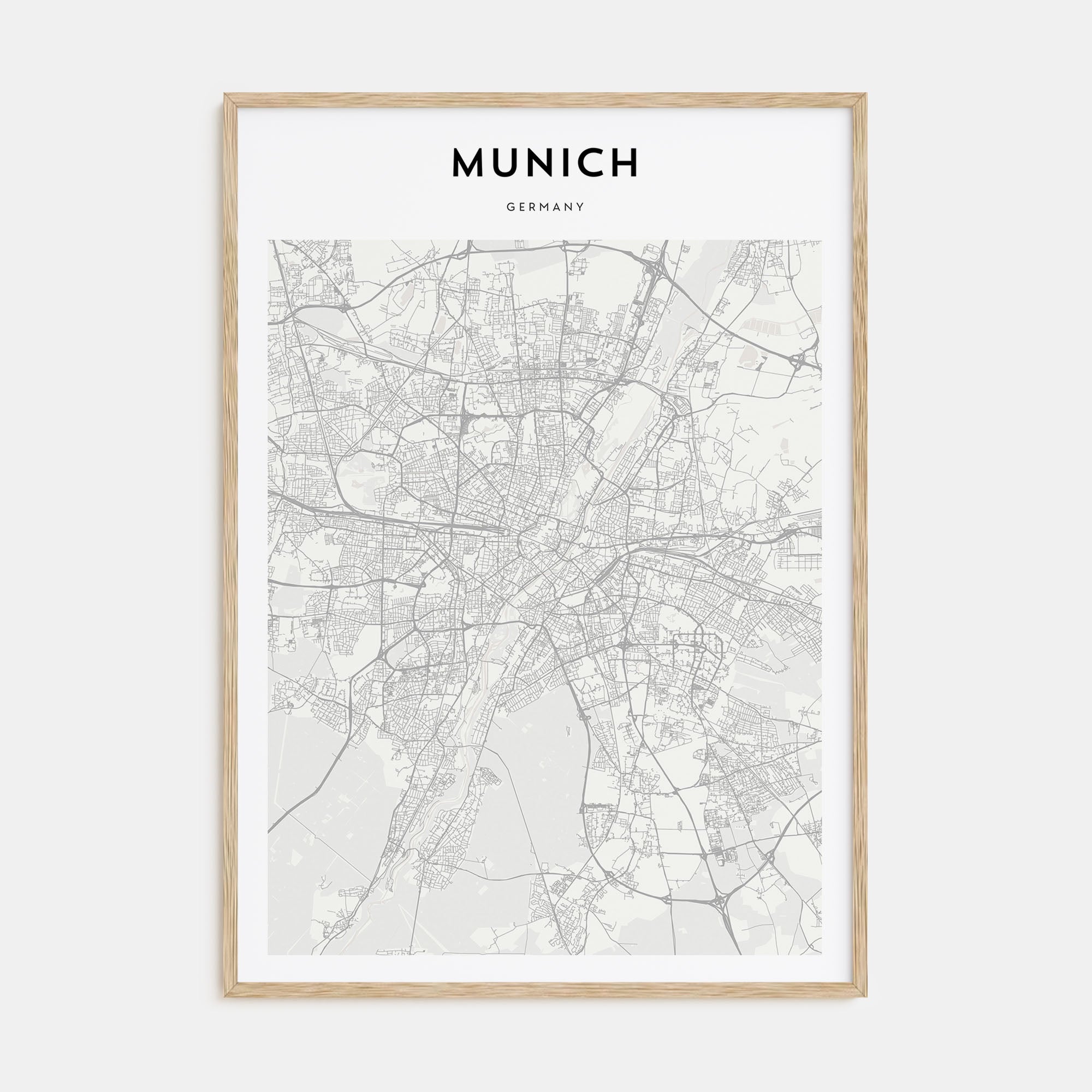 Munich Map Portrait Poster