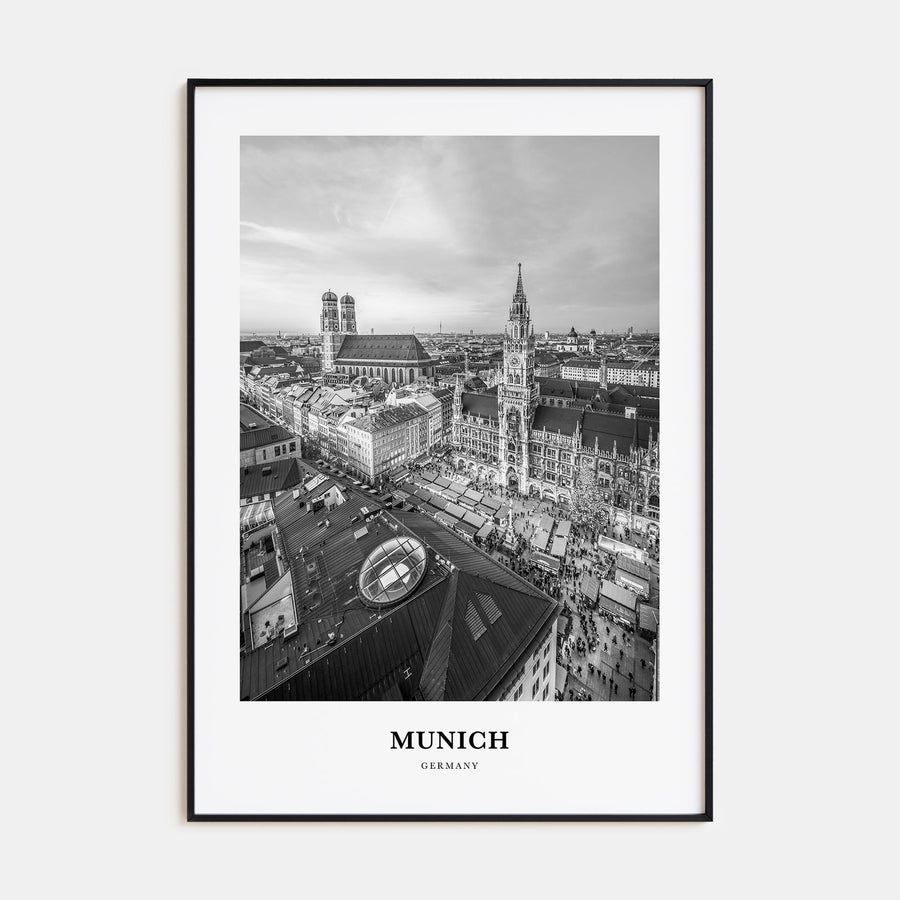 Munich Portrait B&W Poster