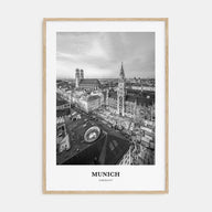 Munich Portrait B&W Poster