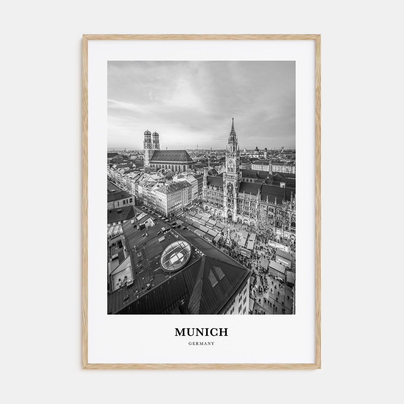 Munich Portrait B&W Poster