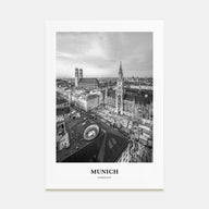 Munich Portrait B&W Poster