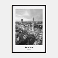 Munich Portrait B&W Poster