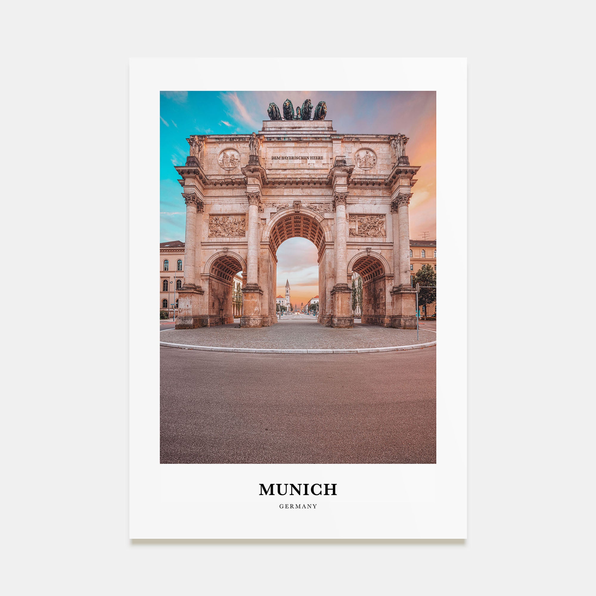 Munich Portrait Color Poster
