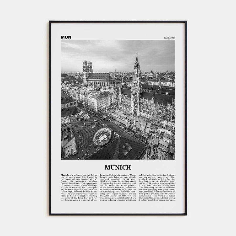Munich Travel B&W No 1 Poster