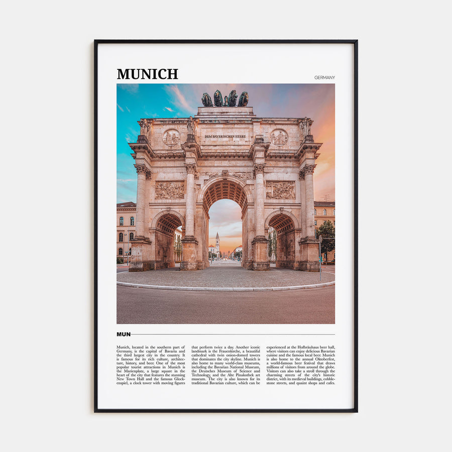 Munich Travel Color Poster