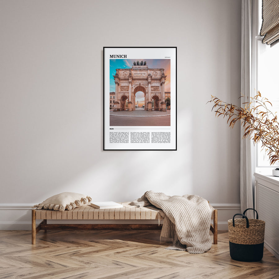 Munich Travel Color Poster