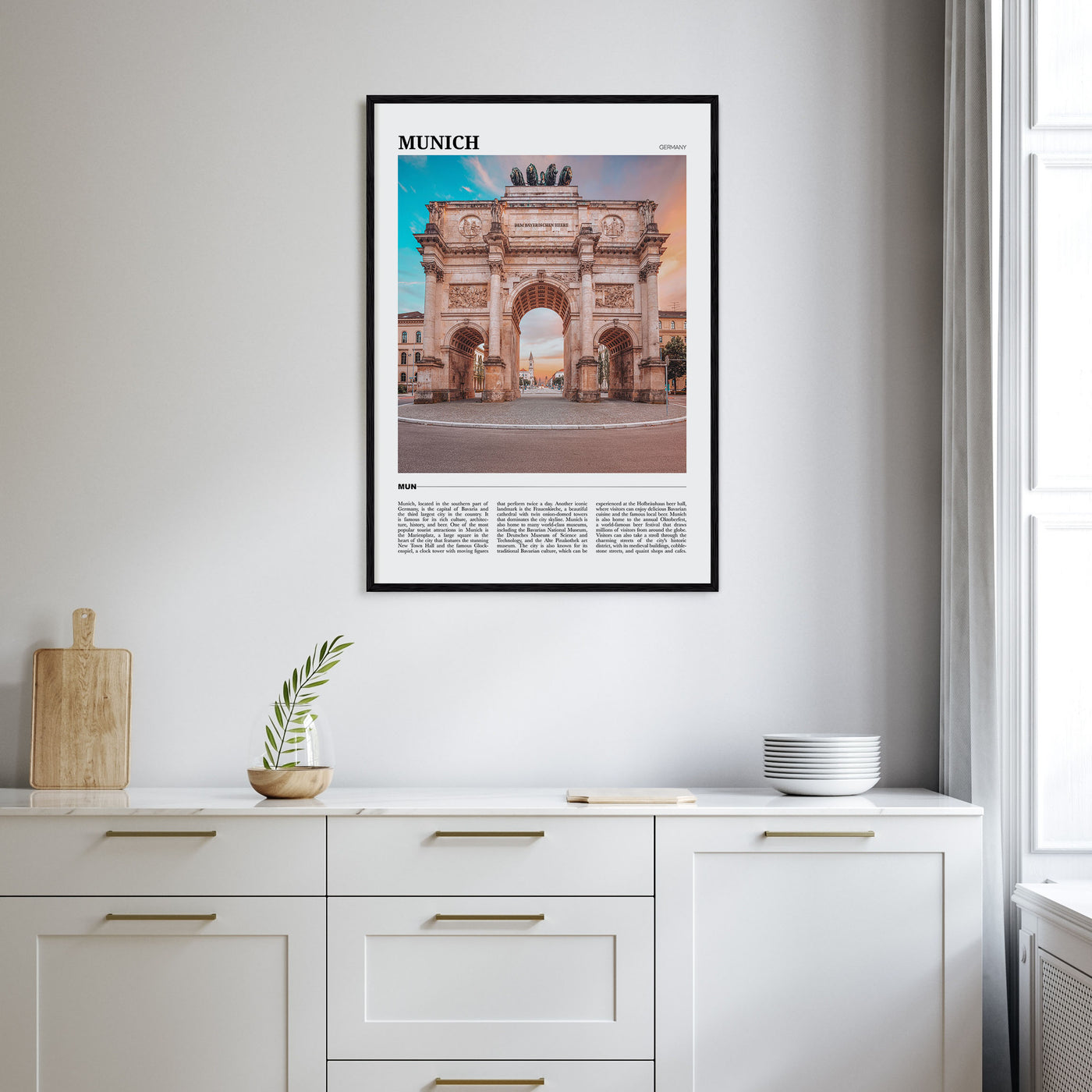 Munich Travel Color Poster