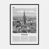 Münster Travel B&W Poster