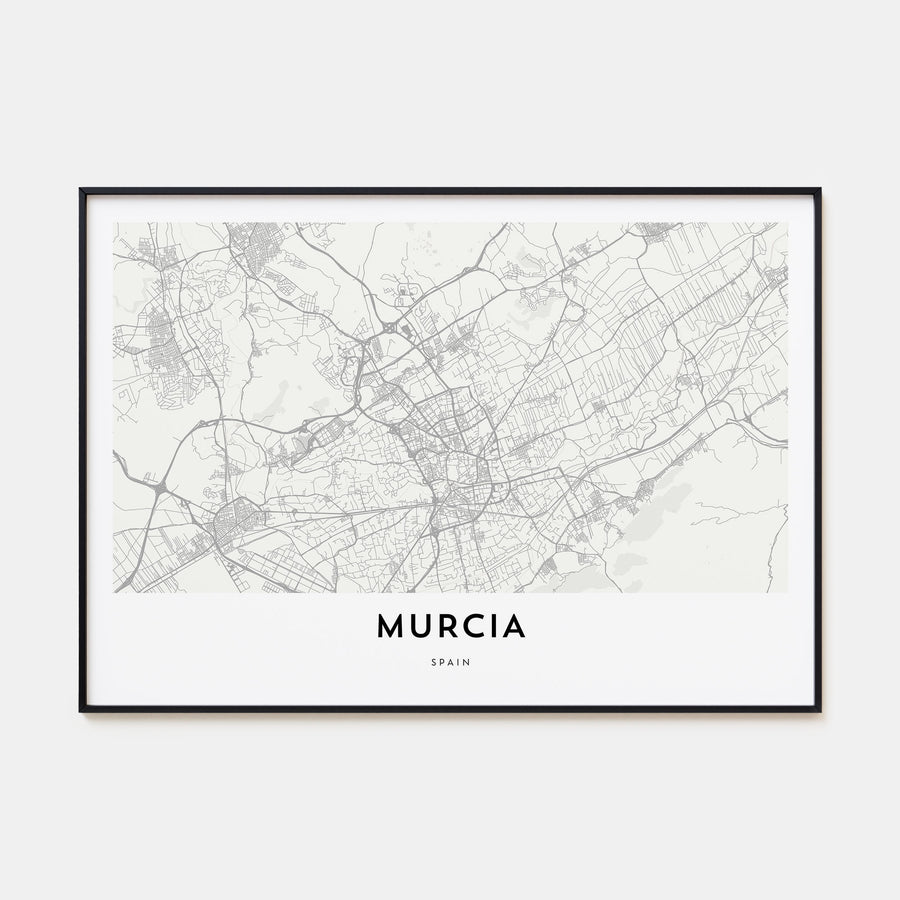 Murcia Map Landscape Poster