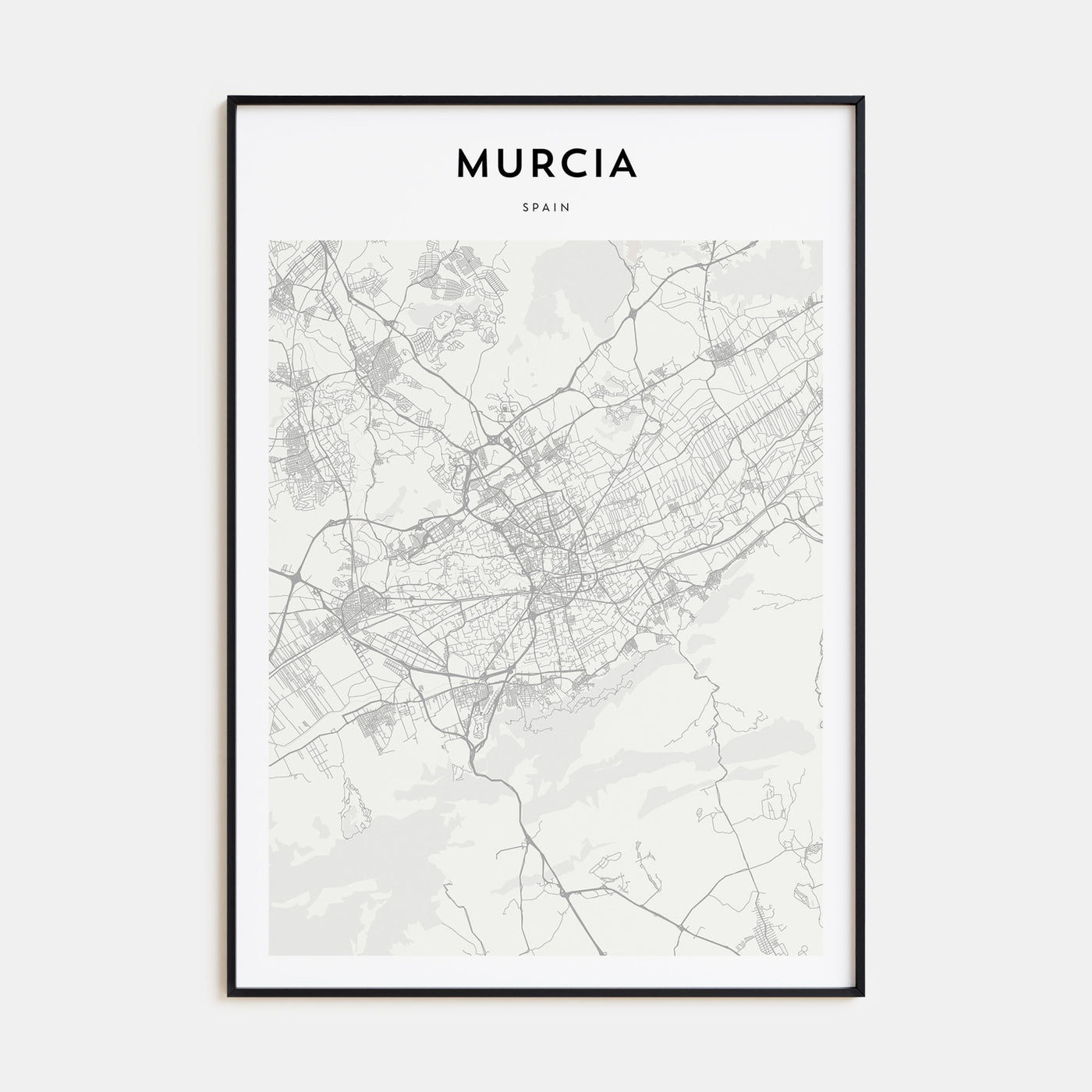 Murcia Map Portrait Poster