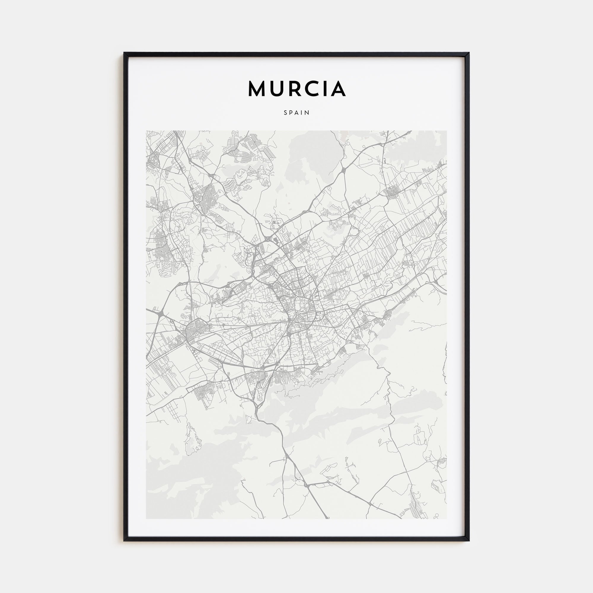 Murcia Map Portrait Poster