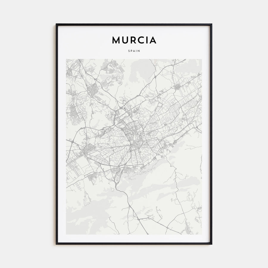 Murcia Map Portrait Poster