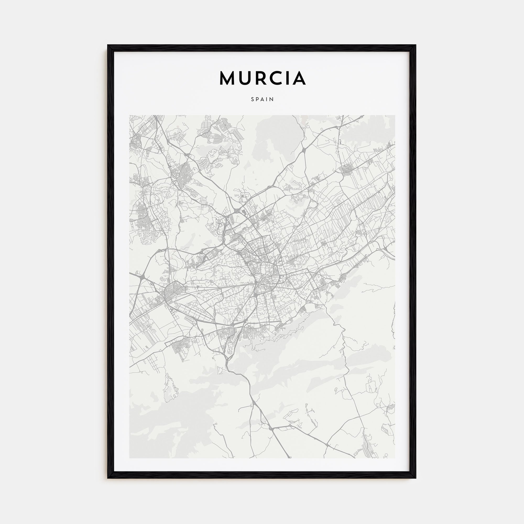 Murcia Map Portrait Poster