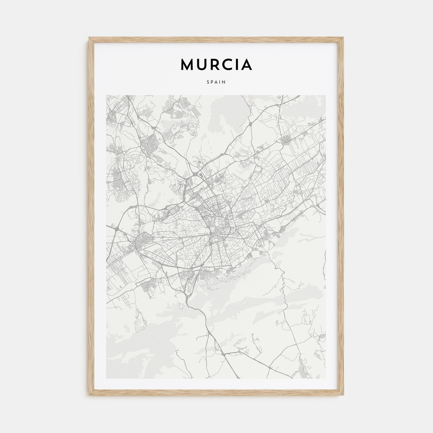 Murcia Map Portrait Poster