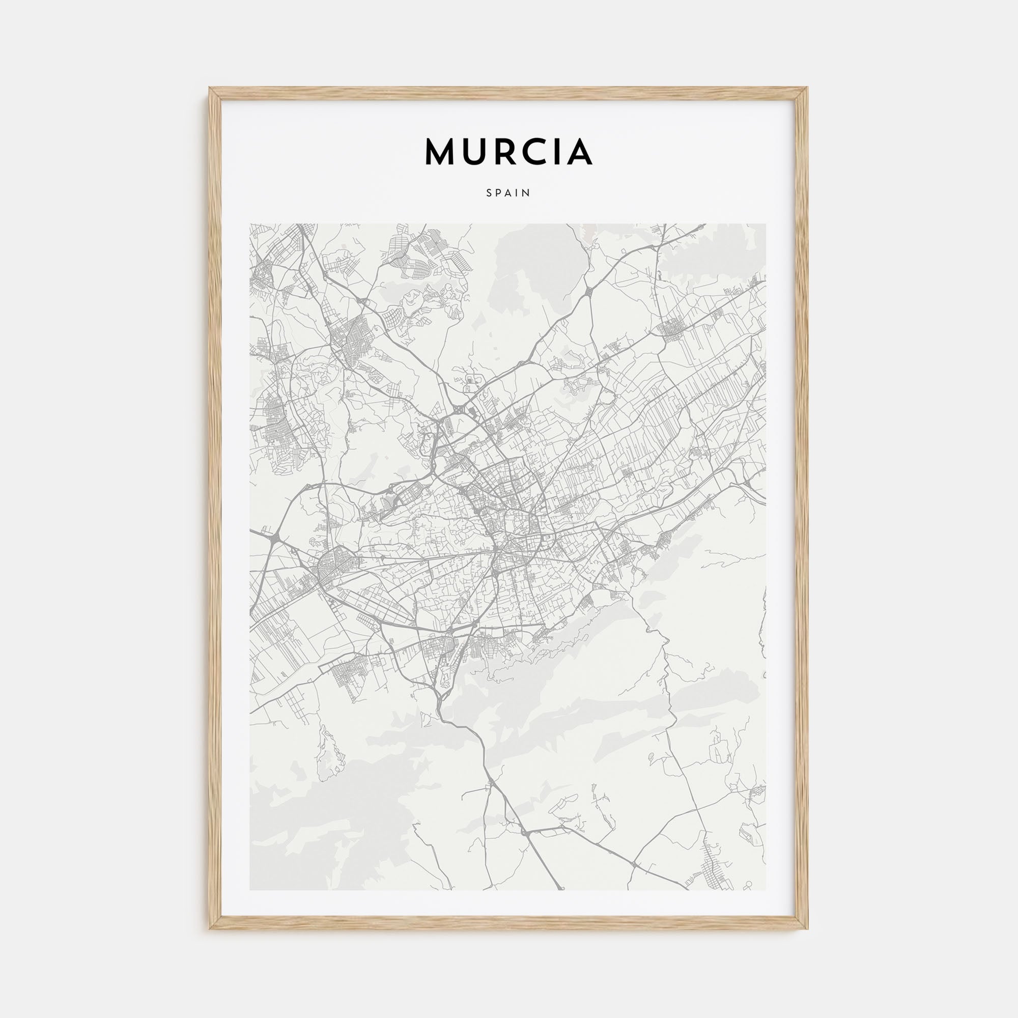 Murcia Map Portrait Poster