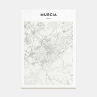 Murcia Map Portrait Poster