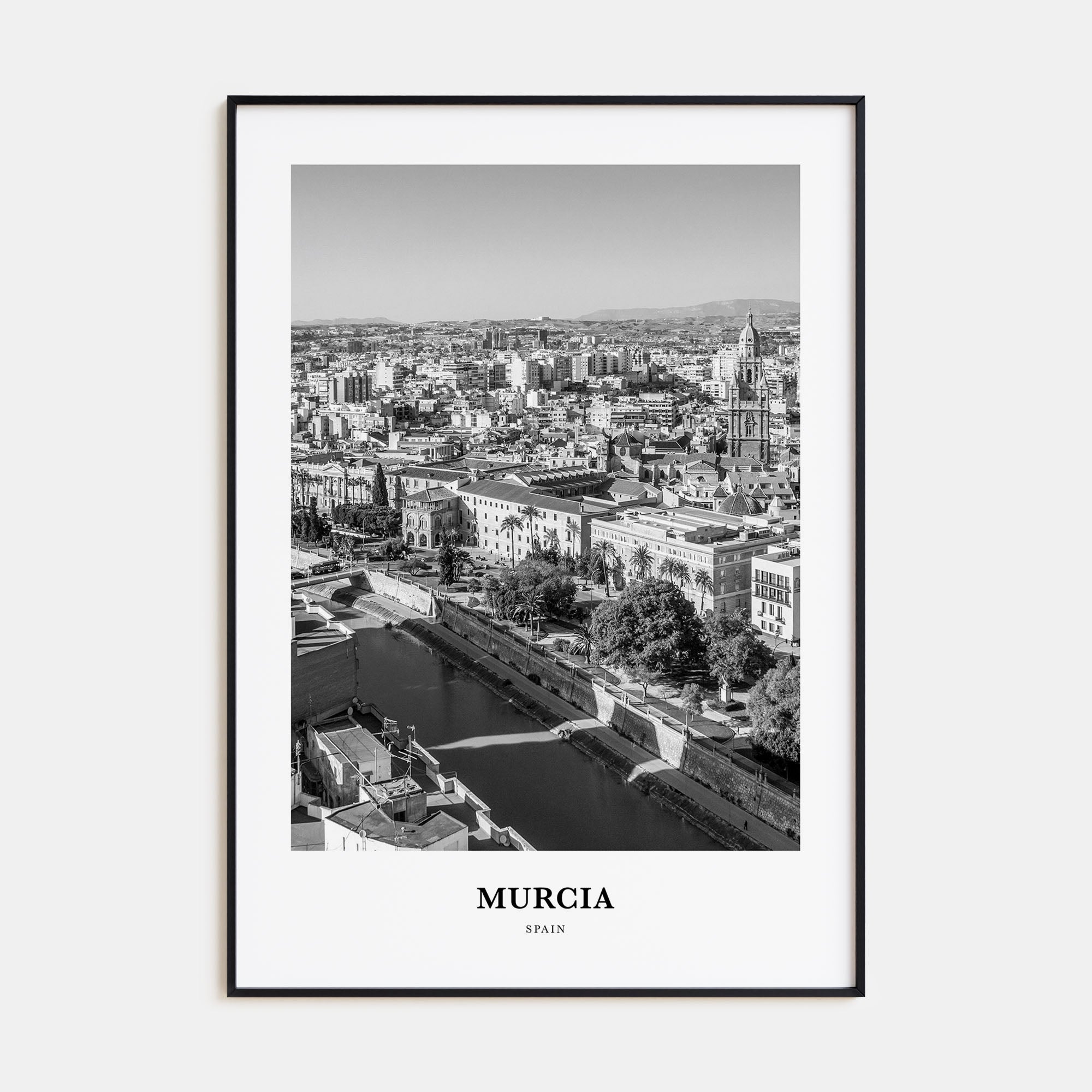 Murcia Portrait B&W Poster