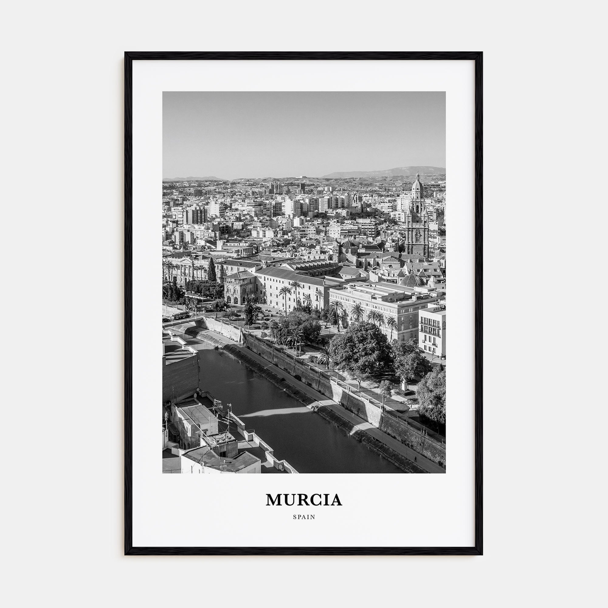 Murcia Portrait B&W Poster