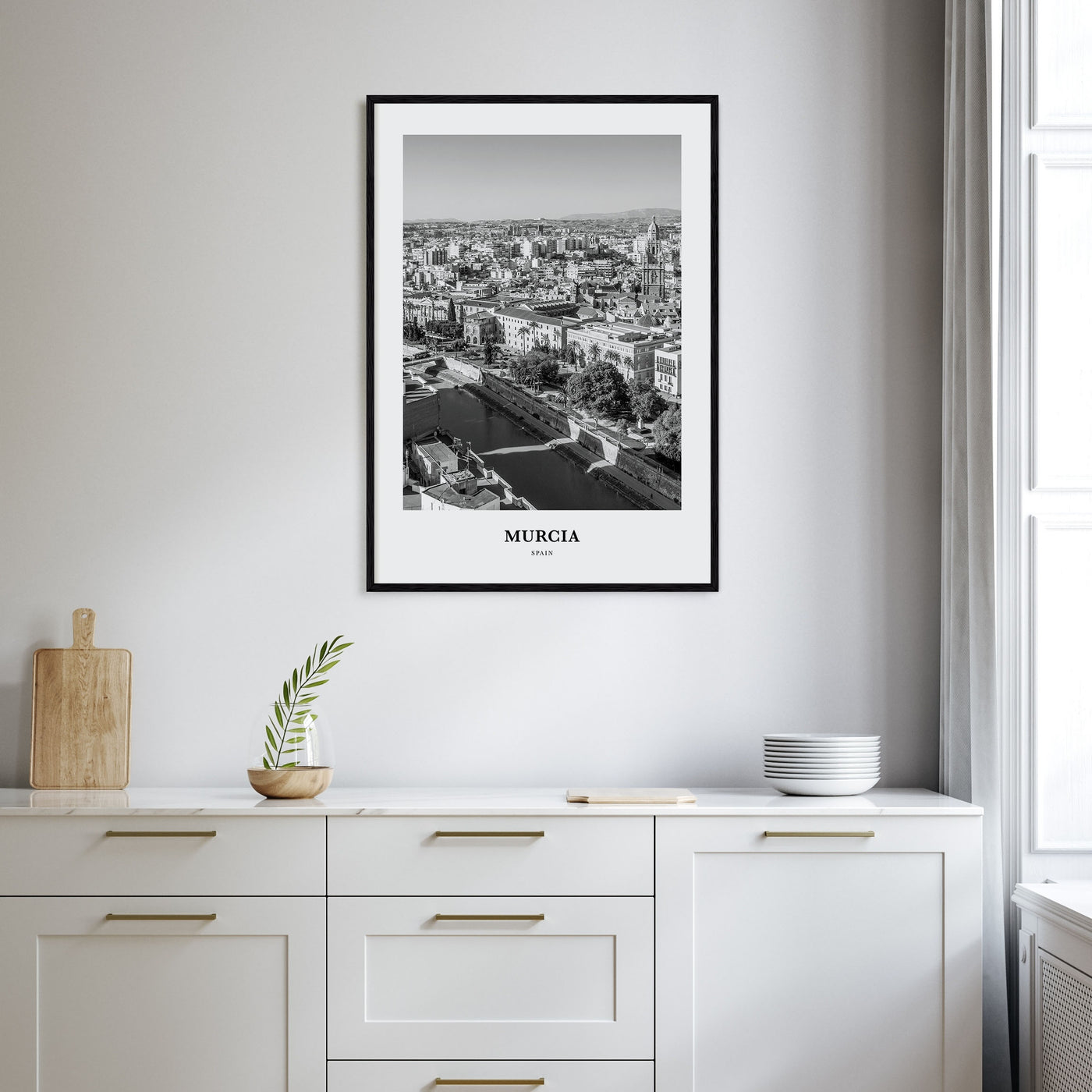 Murcia Portrait B&W Poster