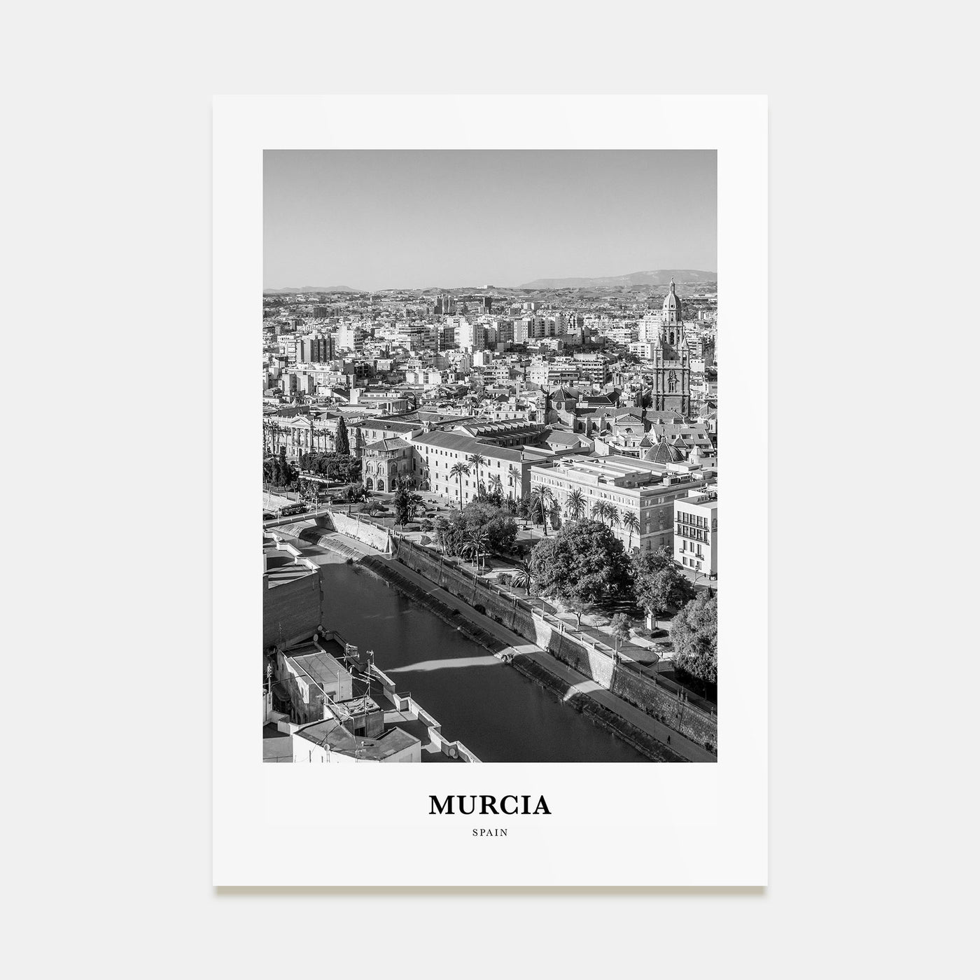 Murcia Portrait B&W Poster