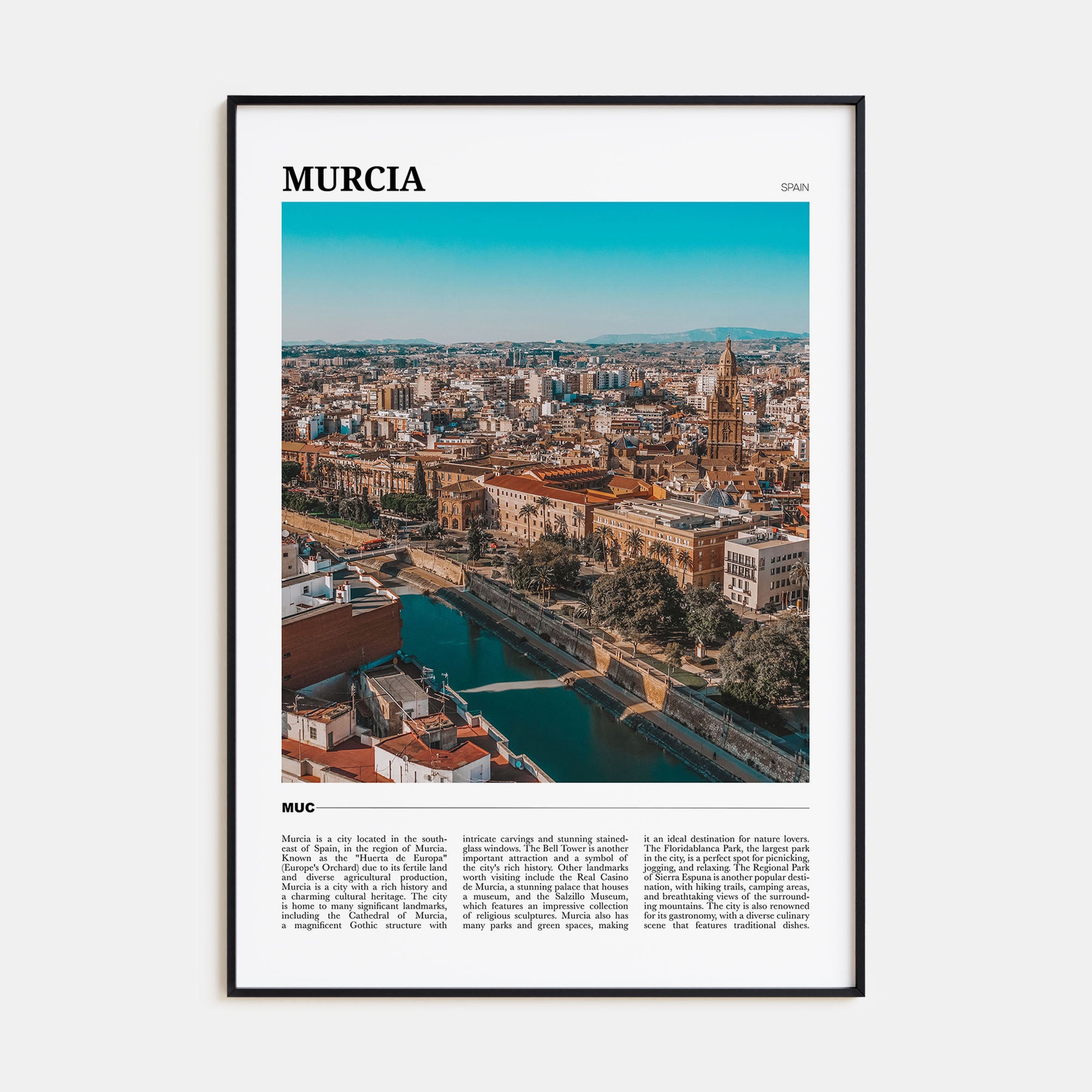 Murcia Travel Color Poster