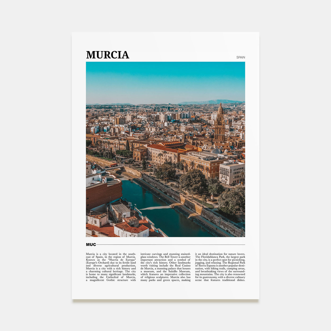 Murcia Travel Color Poster
