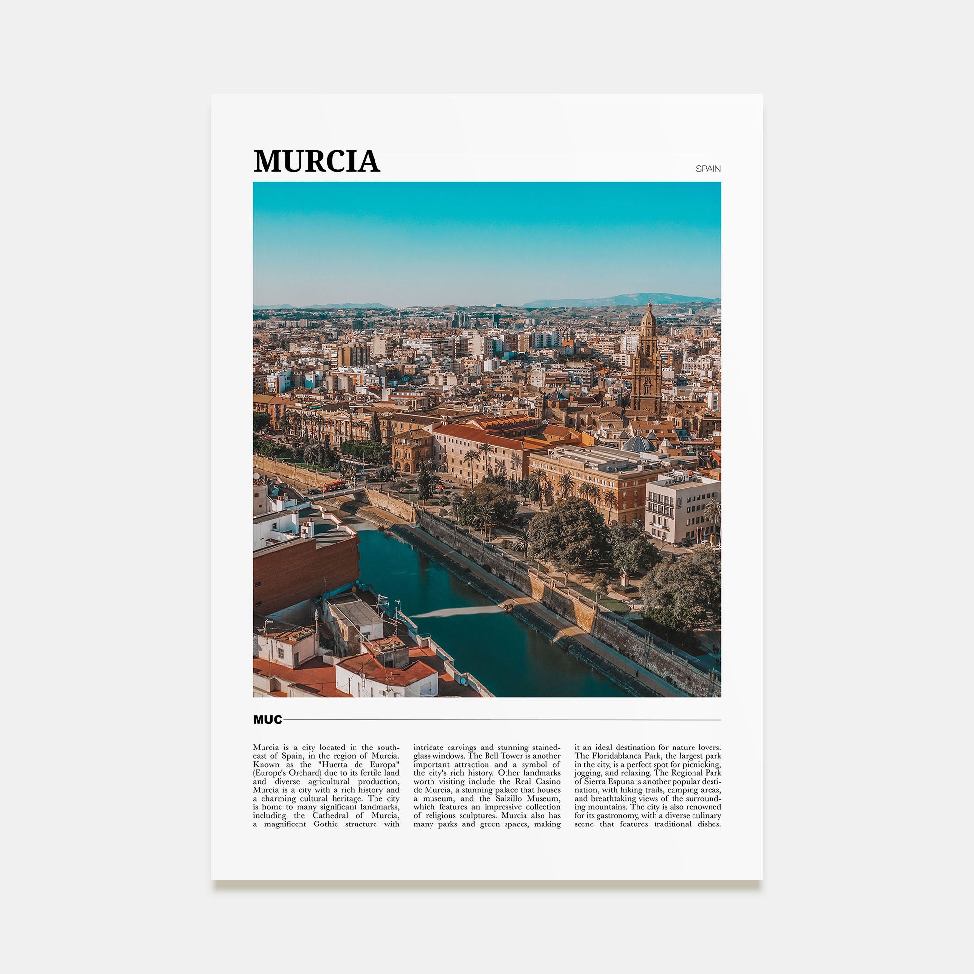 Murcia Travel Color Poster