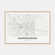 Murfreesboro Map Landscape Poster