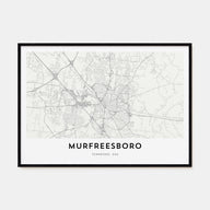 Murfreesboro Map Landscape Poster
