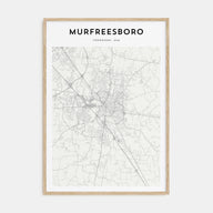 Murfreesboro Map Portrait Poster