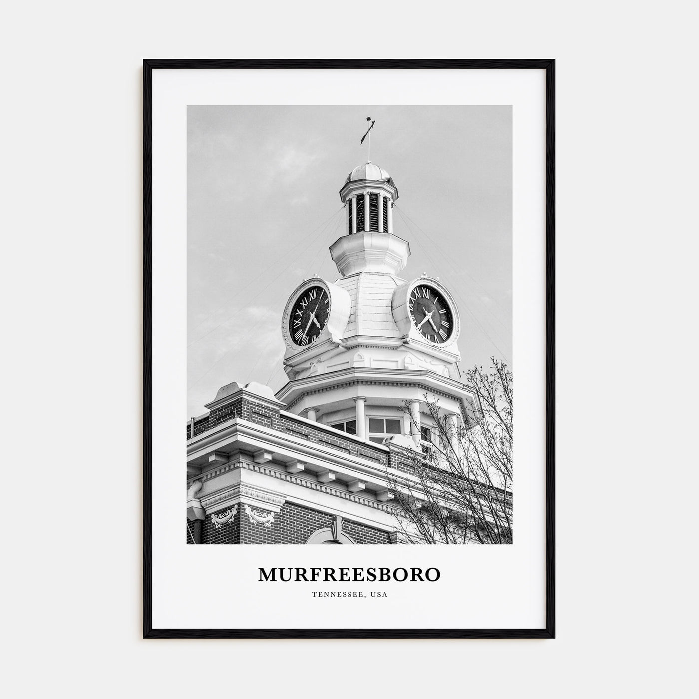 Murfreesboro Portrait B&W Poster