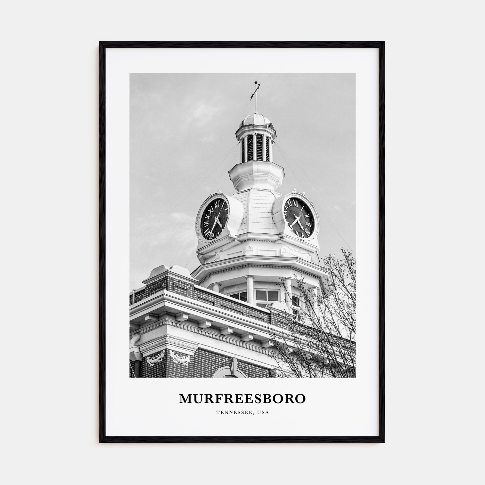 Murfreesboro Portrait B&W Poster