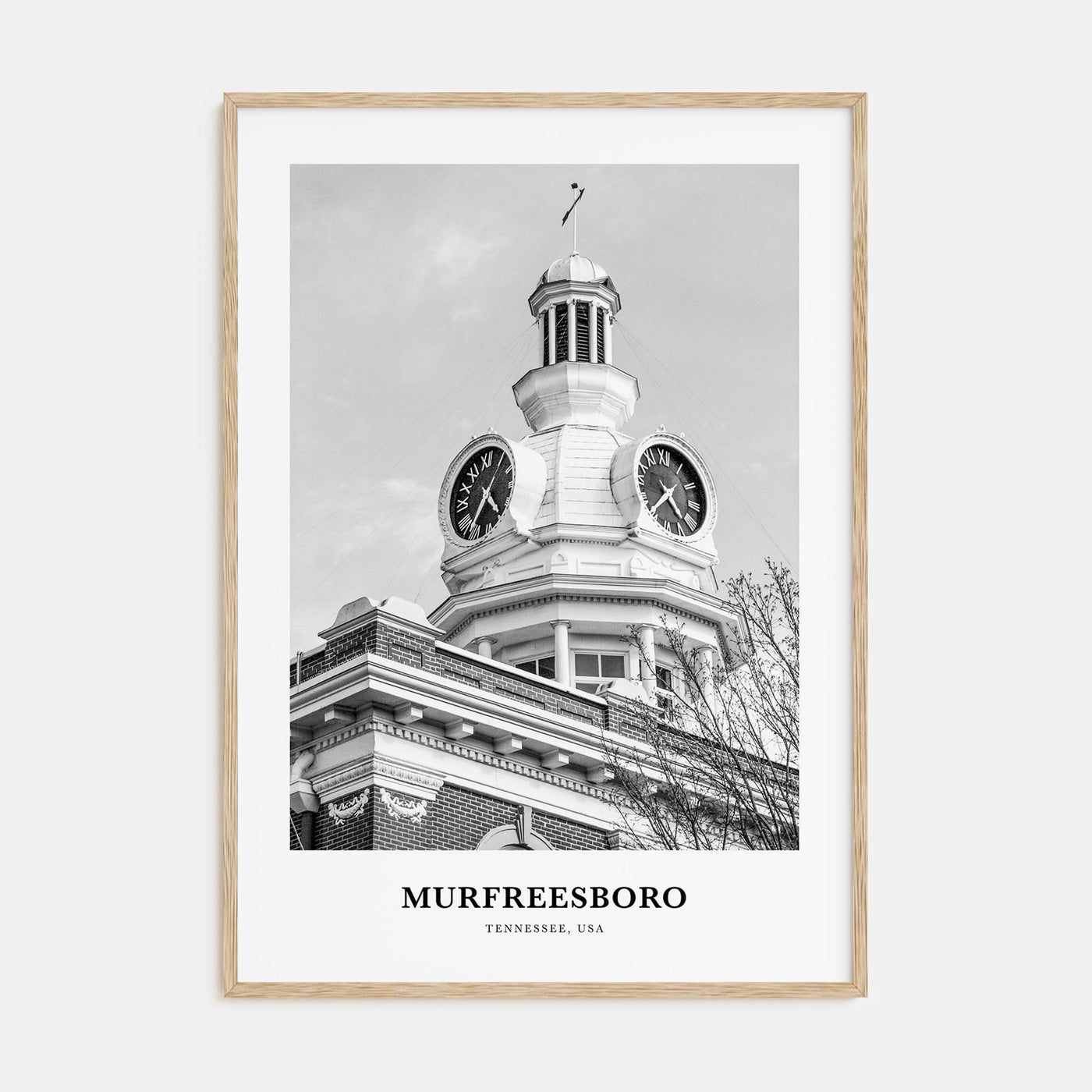 Murfreesboro Portrait B&W Poster